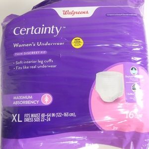Certainty Womens Underwear XL 16 Count